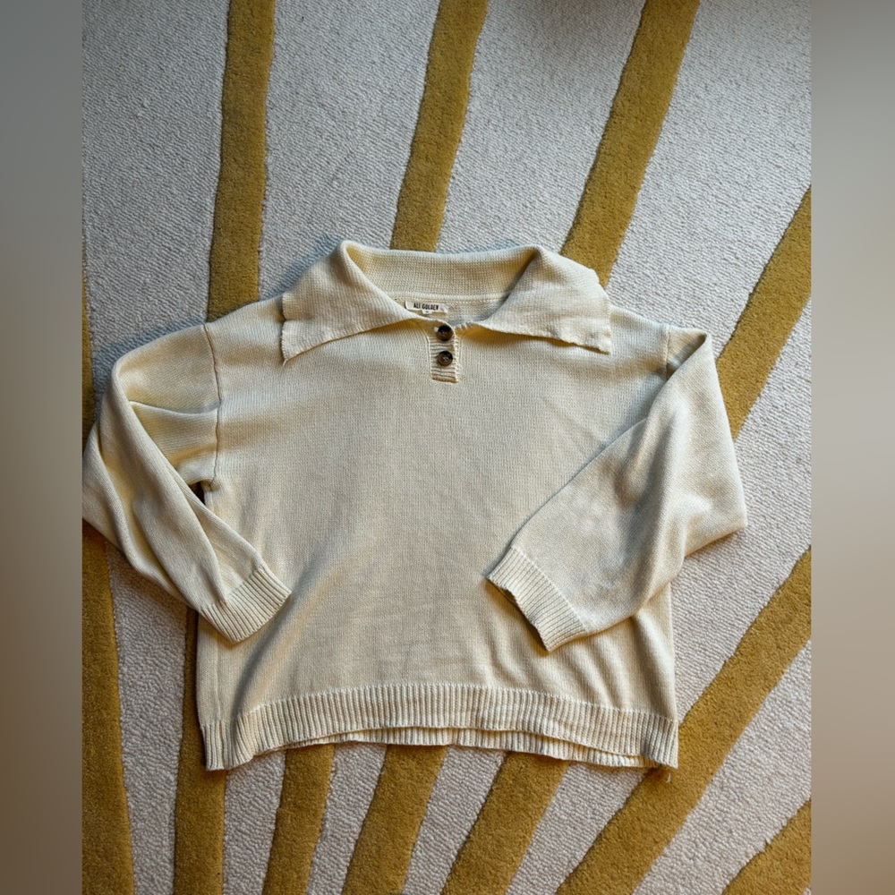 Ali Golden Butter Polo Knit